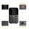Laboratory power supply, 0-30 V, 0-10 A, DC adjustable power supply with 4-digit LED display, encoder adjustment knob and output switch