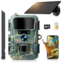 Охотничья камера WOLFANG 2K 48MP 4G LTE с солнечной панелью, приложением и передачей в реальном времени