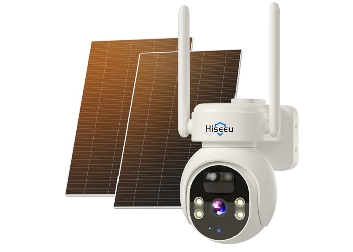 Hiseeu 4MP Solar Powered WiFi Security Camera, 360° PTZ Wireless Surveillance Camera Hiseeu 4MP Solar Powered WiFi Security Camera, 360° PTZ Wireless Surveillance Camera