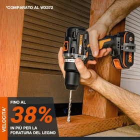 WORX Nitro Cordless Impact Drill – Brushless, 60Nm, LED & Variable Speed