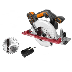 WORX WX530 Exactrack Akku-Kreissäge 20 V PowerShare mit 2 Ah Akku