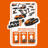 WORX WX530 Exactrack cordless circular saw 20 V PowerShare with 2 Ah battery