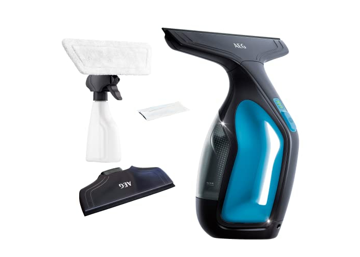 Potente limpiacristales AEG WX7-90B2B con accesorios, autonomía de 90 minutos, 60 dB, azul/gris. Potente limpiacristales AEG WX7-90B2B con accesorios, autonomía de 90 minutos, 60 dB, azul/gris.
