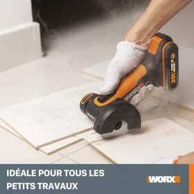 Аккумуляторная мини-угловая шлифовальная машина WORX 20 В с диском 76 мм