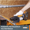 Akku-Mini-Winkelschleifer Chopper WORX 20 V mit 76-mm-Scheibe