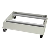 Cable drum trolley with wheels and locking brake