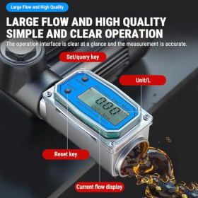 Uadme Digital-Durchflussmesser 1" – 15–150 l/min, für Diesel & Benzin
