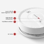 Detector de humo X-Sense con batería de 10 años, protección central inteligente de toda alarma, protección contra falsa instalación de 5 voltios, sensor fotoeléctrico de última generación