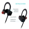 Auriculares Bluetooth, auriculares POOPHUNS Bluetooth 4.1, auriculares estéreo magnéticos, ajuste seguro para deportes y gimnasio con micrófono incorporado