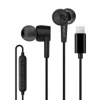 PALOVUE Lightning Headphones Earbuds MFi Certified Compatible with iPhone 14 13 12 11 Pro Max iPhone X XS Max XR iPhone 8 Plus iPhone 7 Plus with Microphone Controller SweetFlow Black