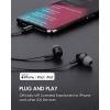 PALOVUE Lightning Kopfhörer Ohrhörer MFi zertifiziert Kompatibel mit iPhone 14 13 12 11 Pro Max iPhone X XS Max XR iPhone 8 Plus iPhone 7 Plus mit Mikrofon Controller SweetFlow Schwarz