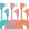 iPhone Charger Cable, 3-Pack 6ft/1.8m Right Angle Lightning Cable, MFi Certified Nylon Braided Sync iPhone Charger Cord Compatible with iPhone 14 13 12 11 x 8 7 6S, iPad, iPod, AirPods