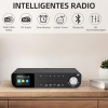 Radio DAB, radio de cocina LFF, radio digital DAB, radio DAB+ bajo encimera, radio de cocina portátil con cable, radio con pantalla a color Bluetooth