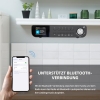 Radio DAB, radio de cocina LFF, radio digital DAB, radio DAB+ bajo encimera, radio de cocina portátil con cable, radio con pantalla a color Bluetooth