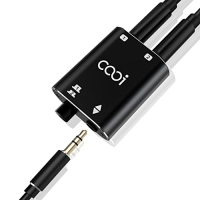 COOIDEA 3,5 mm Klinken-Audioschalter 2-In-1-Out mit 3,5 mm Audiokabel, Stereo-Audio-Umschalter, Audio-Wahlschalter, Sound-Splitter für Phono-Lautsprecher, Kopfhörer und PCs