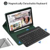 Keyboard Case for Samsung Galaxy Tab A8 10.5 (SM-X200/X205/207) 2022, Slim Smart Cover with Detachable Keyboard and Pen Holder, Bluetooth Keyboard with Case for Samsung A8, Dark Green