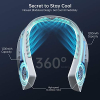 Neck Air Conditioner Without Blades, Portable Rechargeable USB Hands-Free Headset Design Neck Air Conditioner with 3 Wind Speeds