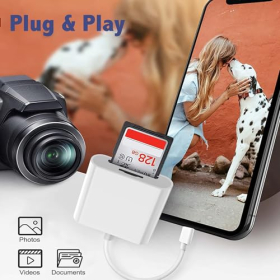 SD-Kartenleser USB C, 2 in 1 USB-C auf SD-Kartenleser Adapter, USB C Kartenleser SD-Kartenleser Fotografie Speicherkartenadapter SD-Kartenadapter für SDHC/SDXC/SD/MicroSD/RS-MMC