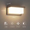 Pack de 2 apliques LED para exterior Klighten, 3000K, impermeable IP65, aplique de pared para interior/exterior, aplique de pared rectangular para exterior fabricado en aluminio, apto para jardín, color antracita