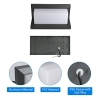 Pack de 2 apliques LED para exterior Klighten, 3000K, impermeable IP65, aplique de pared para interior/exterior, aplique de pared rectangular para exterior fabricado en aluminio, apto para jardín, color antracita