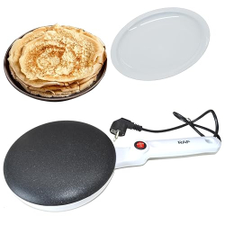 Crêpes Maker, 600 Watt, Non-Stick Coating, Cordless Crêpe Maker for Paper-Thin Crêpes, Teflon Non-Stick Coating