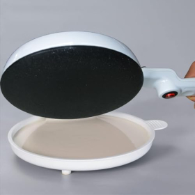 Crepera de 600 W, revestimiento antiadherente, sin cable, para crepes muy finos, revestimiento antiadherente de teflón