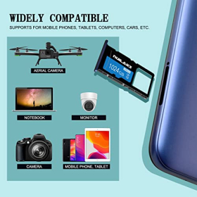 NUILAKS Micro SD-Karte 1 TB High Speed Class 10 microSDXC UHS-I Speicherkarte für Wyze GoPro Smartphone Tablet Sichere Kamera mit SD-Adapter