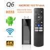 Duendhd Q6 Mini TV Stick + Bluetooth Voice Remote, Android 10, 2GB + 8GB, 2.4G + 5G WiFi + BT4.0, H313