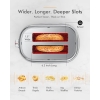 2 Schlitz-Toaster mit extra breiten 1,5 Zoll Schlitzen & herausnehmbarem Krümelbehälter - 6 Röststufen, Abschaltautomatik & Gefrierfunktion, auch für Früchtebrot geeignet