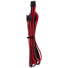 CORSAIR Premium Starter Kit for Individually Sleeved Power Supply Cables, Red/Black, 2-year Warranty