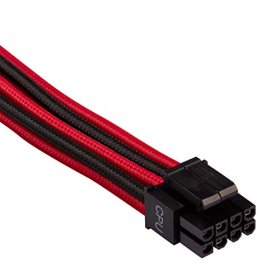 CORSAIR Premium Starter Kit for Individually Sleeved Power Supply Cables, Red/Black, 2-year Warranty