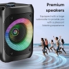 Ankuka Karaoke Machine, Karaoke System with 2 Microphones, Microphone with Speaker, Portable PA System, Support Bluetooth/TF/USB/AUX/FM/TWS