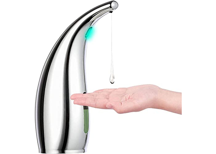 GULICA Automatic Touchless Liquid Soap Dispenser with Infrared Motion Sensor, Waterproof, Silver, 300 ml GULICA Automatic Touchless Liquid Soap Dispenser with Infrared Motion Sensor, Waterproof, Silver, 300 ml