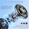 WeurGhy Bluetooth Headphones, Wireless Bluetooth 5.3 In-Ear Headphones with 4 ENC Noise Cancelling Mic, 56H HiFi Stereo Deep Bass Playtime, IP7 Waterproof Earphones LED Display, Charcoal Black