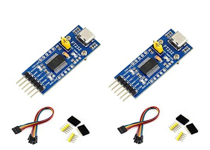 IBest 2 шт. FT232 USB в TTL последовательный преобразователь адаптер FT232RL USB UART плата (тип C) 3.3 В 5 В USB в TTL адаптер совместим с Mac OS, Linux, Android, Windows 7/8/8.1/10/11 IBest 2 шт. FT232 USB в TTL последовательный преобразователь адаптер FT232RL USB UART плата (тип C) 3.3 В 5 В USB в TTL адаптер совместим с Mac OS, Linux, Android, Windows 7/8/8.1/10/11