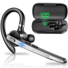 New bee Bluetooth Headset, V5.1 Wireless Hands-Free Headset with 60h Playtime and CVC 8.0 Dual ENC Noise Cancelling Microphone, Bluetooth Earbuds with Charging Case