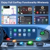 CarPlay Wireless Adapter, Wireless CarPlay Adapter Dongle for iPhone, Convert Factory Wired OEM CarPlay to Wireless