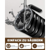 Maxesla Elektrischer Milchaufschäumer, Temperatur Einstellbar Milchaufschäumer Elektrisch, Leicht Zu Reinigen, Leiser Betrieb Milchaufschäumer für Heiße Und Kalte Milch Aufschäumen Warmer Milch, Schwarz