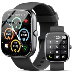 Smartwatch Damen Herren 1,91 Zoll HD Großbildschirm Fitness Tracker, Telefonfunktion Smart Watch