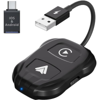 OBEST CarPlay und Android Auto Wireless Adapter, 2 in 1 Wireless Carplay Android Auto Adapter Konvertieren, Plug and Play, Kompatibel mit Android &amp; iPhone iOS 10+