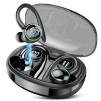 Bluetooth Kopfhörer Sportkopfhörer Kabellos Bluetooth 5.3 mit 4 Mic, In-Ear Kopfhörer Bluetooth ENC Noise Cancelling, HiFi Stereo Ohrhörer mit Dual LED Display