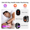 Herren Smartwatch mit Telefonfunktion, 1,96 Zoll HD Uhr Damen mit Herzfrequenz SpO2 Stress Schlafmonitor, Alexa Integrierte Uhr, 113+ Sportmodi Fitness Tracker