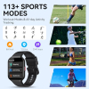 Herren Smartwatch mit Telefonfunktion, 1,96 Zoll HD Uhr Damen mit Herzfrequenz SpO2 Stress Schlafmonitor, Alexa Integrierte Uhr, 113+ Sportmodi Fitness Tracker