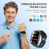 Smartwatch für Damen und Herren, 1,85 Zoll HD-Touchscreen, Smartwatch mit Bluetooth-Anrufen, 112 Sportmodi, Fitnessuhr, Herzfrequenzmesser, Schlafmonitor