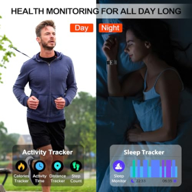 Reloj inteligente para hombres y mujeres, pantalla táctil HD de 1,85 pulgadas, reloj inteligente con llamadas Bluetooth, 112 modos deportivos, reloj de fitness, monitor de frecuencia cardíaca, monitor de sueño