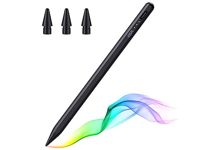 ESR iPad Stylus Pen із чутливістю до нахилу, iPad Stylus Pen для Apple iPad 9/8/7/6, iPad Pro 11, iPad Pro 12.9, iPad Mini 6/5 та iPad Air 5/4/3, магнітне кріплення Palm Rejection, чорний ESR iPad Stylus Pen із чутливістю до нахилу, iPad Stylus Pen для Apple iPad 9/8/7/6, iPad Pro 11, iPad Pro 12.9, iPad Mini 6/5 та iPad Air 5/4/3, магнітне кріплення Palm Rejection, чорний