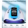 UIHOL UV LED Gel Polish Lamp 280W - 66 LEDs, 4 Timers, LCD Display