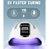 UIHOL UV LED Gel Polish Lamp 280W - 66 LEDs, 4 Timers, LCD Display