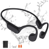 Kopfhörer Schwimmen, Knochenschall Kopfhörer Bluetooth 5.4, IPX8 Wasserdicht Kopfhörer, 32G Speicher Sportkopfhörer, Unterwasserkopfhörer mit MP3-Player, Open Ear Kopfhörer zum Schwimmen Laufen