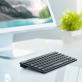 TeckNet X 315 ultraflache kabellose Mini-Tastatur schwarz